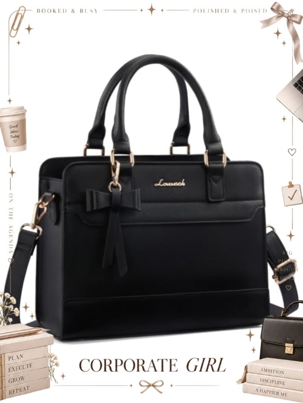 Cross-Grain PU Leather Satchel Handbag Top Handle Crossbody Purse with Zipper